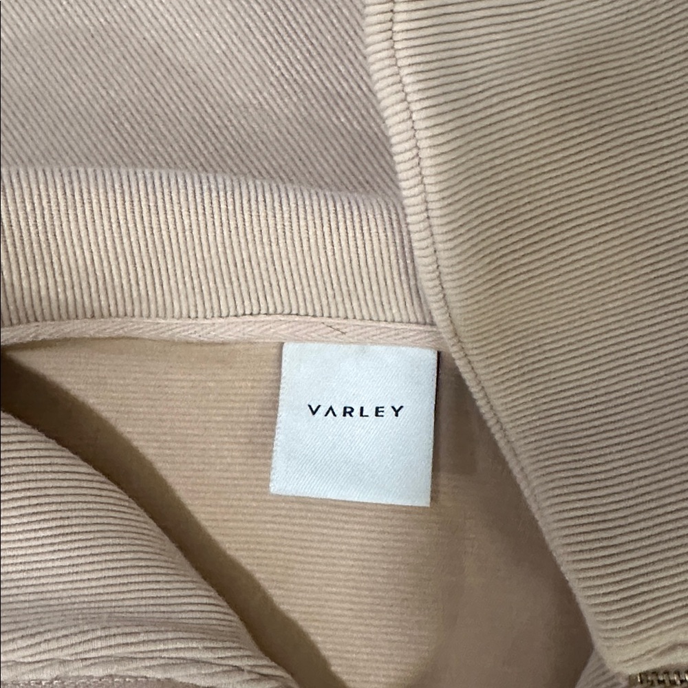 Varley Beige Ribbed Vine Half Zip - image 4